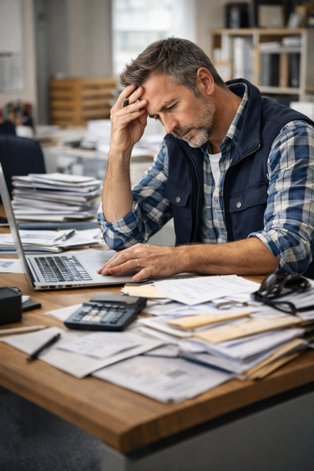 Selbstständige Person im wachsenden Geschäft mit Backoffice-Aufgaben